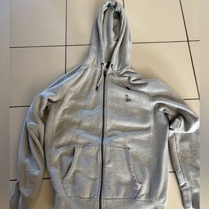 OVO Gray Zip-Up Essential Hoodie Size Large